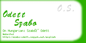 odett szabo business card